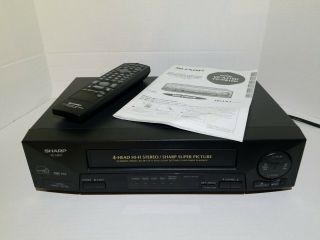 Sharp 4 Head Hi Fi Stereo Picture Vhs Vcr Recorder Vc - H810u With Remote