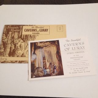 Vintage Travel Brochure Booklet Caverns Of Luray Virginia Shenandoah Valley