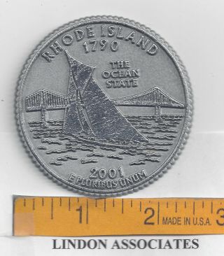 Rhode Island Souvenir State Quarter Magnet The Ocean State