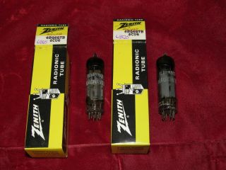 Matched Pair Mullard Gb 6bq5 Vacuum Tubes Hickok Very Strong In Boxes