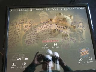 Green Bay Packers Signed Bowl 31 Poster