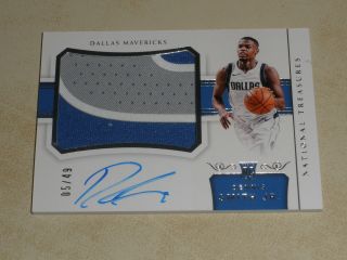 2017 - 18 Panini National Treasures H Rookie Patch Auto Rc Rpa Dennis Smith Jr /49