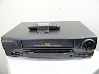 Sansui Video Cassette Recorder With Remote Great 4 Heads V47