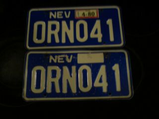 Nevada (orno41) License Plate Pair