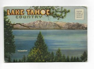 Vintage - Postcard Folder - Lake Tahoe Country
