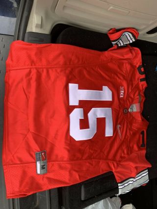 Ezekiel Elliott 15 Ohio State 2015 Championship Nike Football Jersey Medium