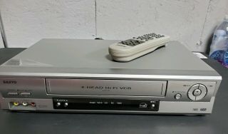 Sanyo Vcr Vhs Player Vwm - 900 4 Head Hi - Fi Stereo Video Cassette Recorder &remote