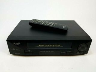 Sharp Vc A410 Vhs Player Vcr 4 Head Video Cassette Recorder W/ Remote