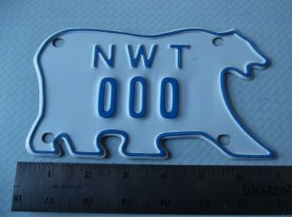 Nwt Northwest Territories Canada Sample Motorcycle License Plate Cond.