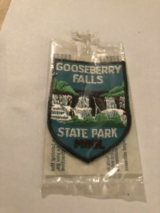 Vintage Embroidered Patch Minnesota Gooseberry Falls State Park