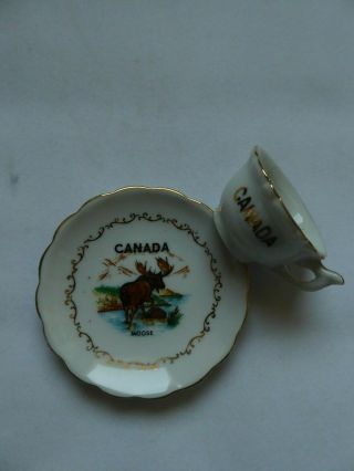 Miniature Canadian Tourist Cup And Saucer