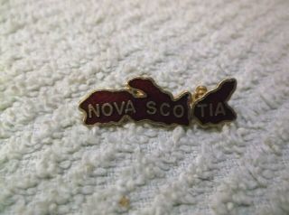 Nova Scotia Canada Souvenir Pin Red