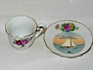 Beaufort,  Sc Souvenir Miniature Cup And Saucer