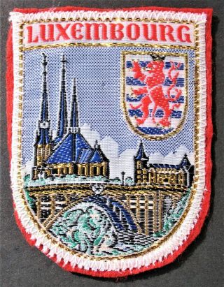 Vintage Travel Patch Luxembourg Europe