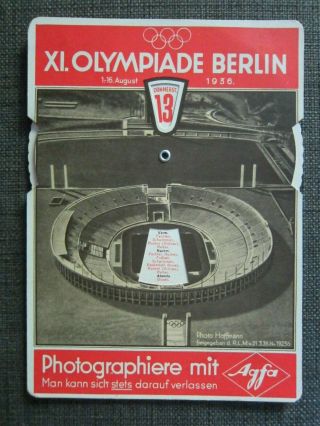 1936 German Berlin Olympic Stadium Agfa Photograph Calendar