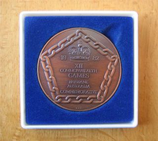 Bronze Participation Medal 1982 Commonwealth Games Brisbane In Case