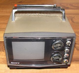 Vintage Sony Tv 5 " Trinitron Portable Color Television Kv - 5100