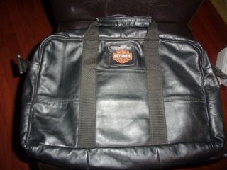 Harley Davidson Black Leather Bag/laptop/briefcase