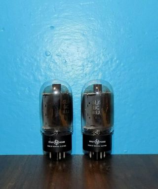 2 Ge General Electric 6l6 /gc Tubes Dual D Getters Made For Hp Hewlett Packard