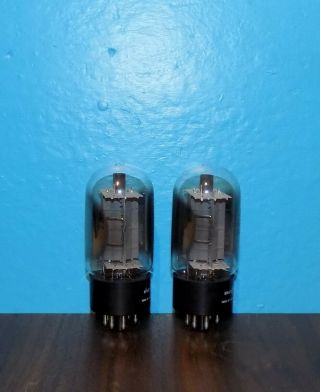2 GE General Electric 6L6 /GC Tubes Dual D Getters Made for HP Hewlett Packard 3
