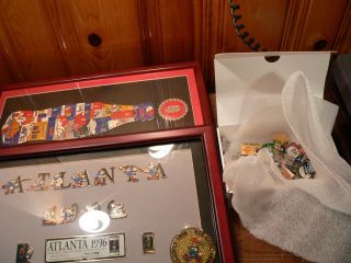 1996 Atlanta Olympics Pin Set & Coca Cola Pin Of The Day Set 2000,  30 Assorted