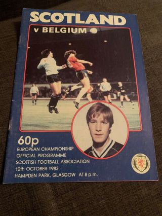 Scotland V Belgium 1983 Soccer/football Programme