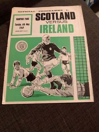 Scotland V Ireland 1969 Soccer/football Programme