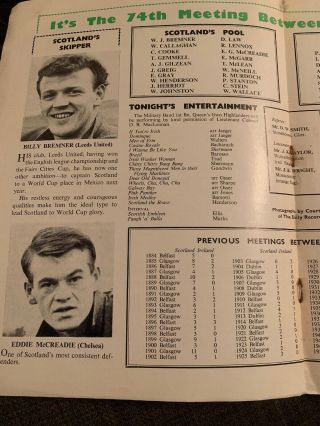 Scotland V Ireland 1969 Soccer/football Programme 3