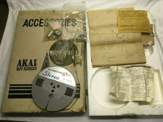 Vintage Akai Tape Recorder X - 1800sd Reel To Reel Accessories Kit -