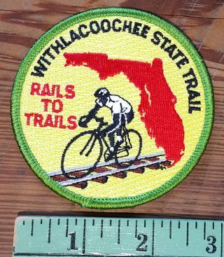 Withlacoochee State Trail Rails To Trails Florida 3 " Patch