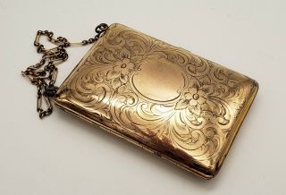Vintage Antique Victorian Necessaire - Gold Filled - Dance Purse / Card Holder