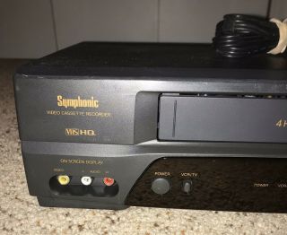 Symphonic SL2860 4 - Head Hi - Fi VCR VHS Cassette Recorder Flawless 2