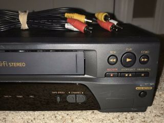 Symphonic SL2860 4 - Head Hi - Fi VCR VHS Cassette Recorder Flawless 3