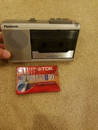 Vintage - Panasonic Rq - 341a Portable Cassette Recorder Player & Tape -