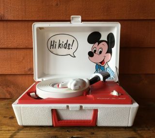 Vintage Mickey Mouse Concert Hall Record Player -