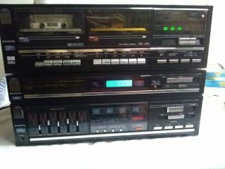 Equalizer Sanyo Stereo Double Cassette Deck/tuner/integrated Amplifier