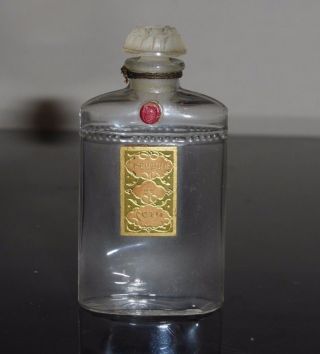 Vintage Emeraude De Coty Perfume Bottle 2 1/8 " Tall