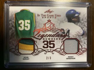 2019 In The Game Kevin Durant Rickey Henderson 2/3