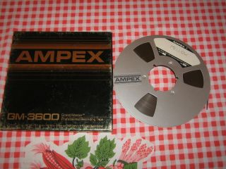 Vg,  Ampex Gm - 3600 Nab Metal Reel 10.  5 Reel Tape 3600’ X ¼”” 1