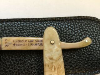 Vintage NOS 13/16” Friedr Herder Abe Sohn 377 Razor Shave Ready Solingen 3 3