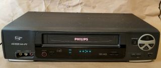 Philips Vrb664at21 Vcr 4 Head Hifi Vhs Recorder Player Video Cassette -