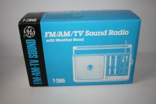 General Electric Fm/am Tv Sound Radio With Weather Band 7 - 2945 Euc