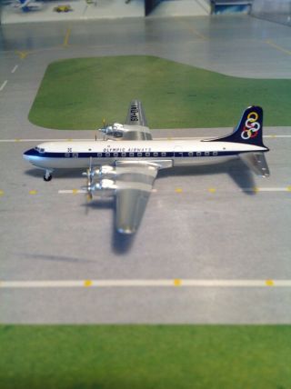 Olympic Airways Dc - 6 Sx - Dai 1/400 Scale Airplane Model Aeroclassics