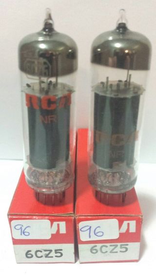 2 Date Matching Rca 6cz5 / 6973 Vacuum Tubes On Calibrated Tv - 7