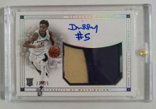 2016 Panini National Treasures Rookie Patch Auto Dejounte Murray Rpa Rc 23/25