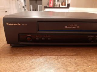 Panasonic Pv - 7450 4 Head Omnivision Vcr Vhs Player With Av Cable No Remote