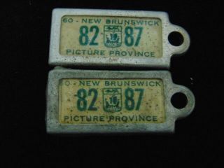 1960 Brunswick War Amps Key Tags Matched Pair