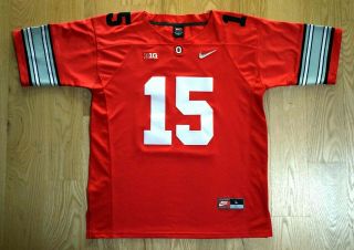 Ezekiel Elliott 15 Ohio State 2015 Championship Nike Football Jersey Large