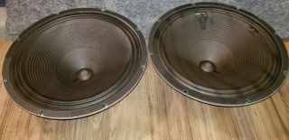 Vtg Magnavox 15 " Alnico Woofer Driver Speakers From Astro - Sonic Stereo Console