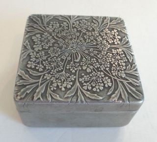 Aluminum LOV - LOR Face Powder Box,  Designed by Rene Lalique 3